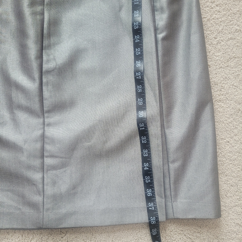 *NWT* Marvin Richards Sophisticated Wrap Style Metallic Gray Dress Size 8 - Picture 9 of 14